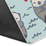 Lovely Sea Otter Pattern Area Rug