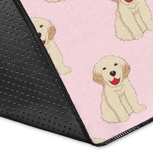 Golden Retriever Pattern Print Design 02 Area Rug