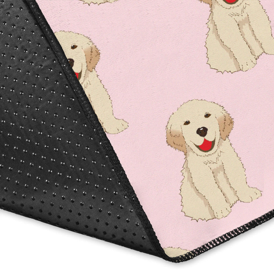 Golden Retriever Pattern Print Design 02 Area Rug