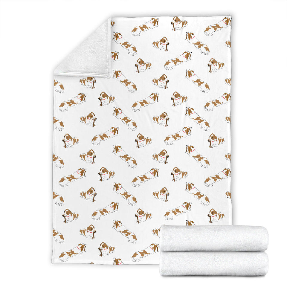 Jack Russel Pattern Print Design 04 Premium Blanket