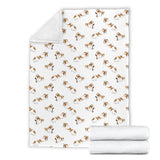 Jack Russel Pattern Print Design 04 Premium Blanket