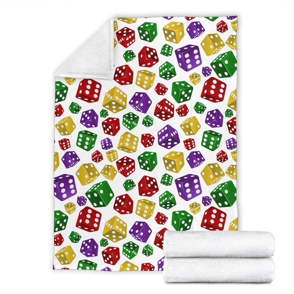 Dice Pattern Print Design 03 Premium Blanket