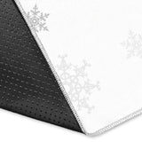 Snowflake Pattern White Background Area Rug