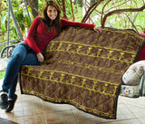 Egypt Hieroglyphics Pattern Print Design 03 Premium Quilt