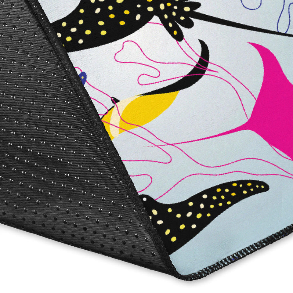 Stingray Pattern Print Design 01 Area Rug