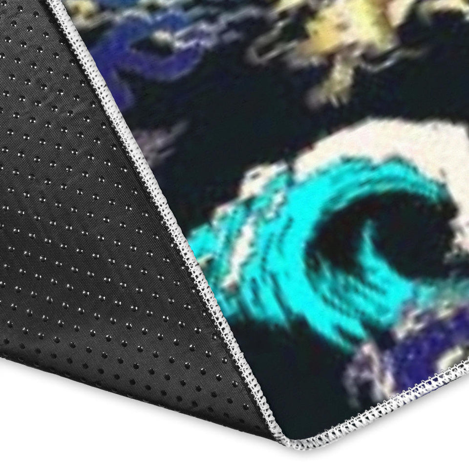 Dragon Sea Wave Pattern Area Rug