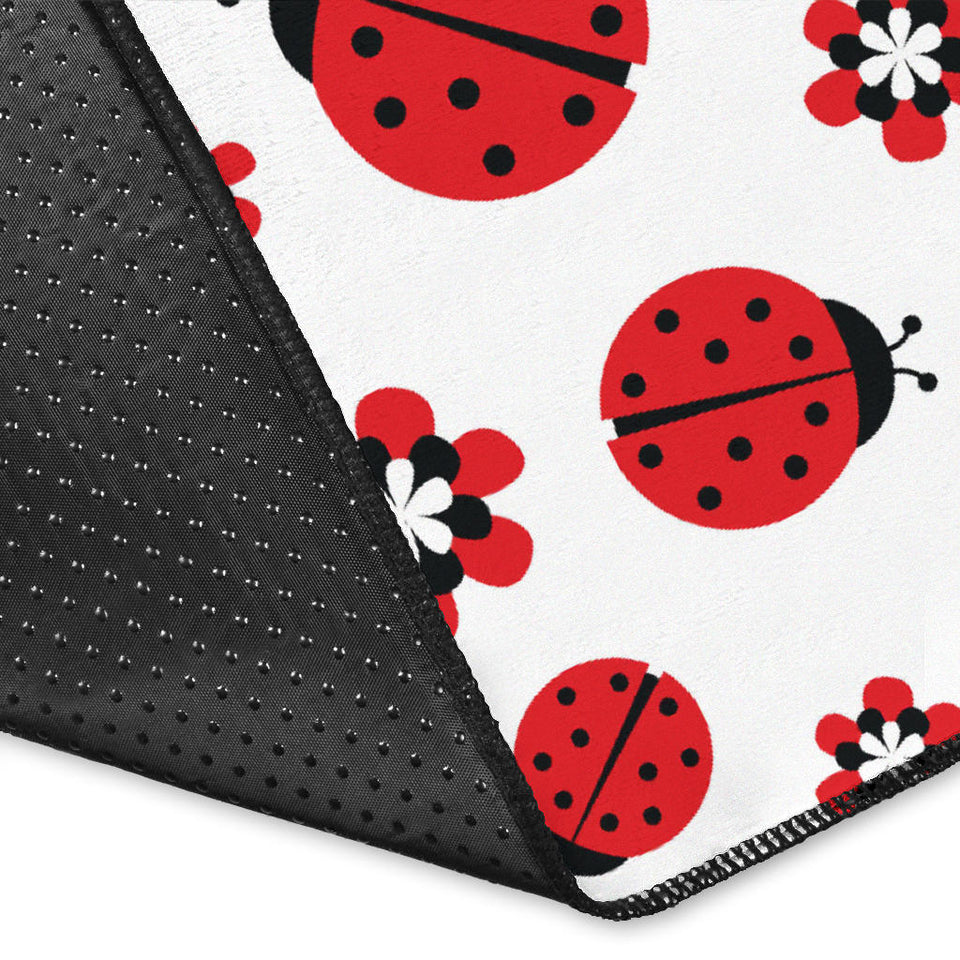 Ladybug Pattern Print Design 04 Area Rug