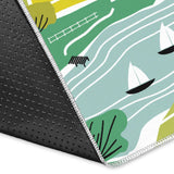 Hand Drawn Windmill Pattern Area Rug