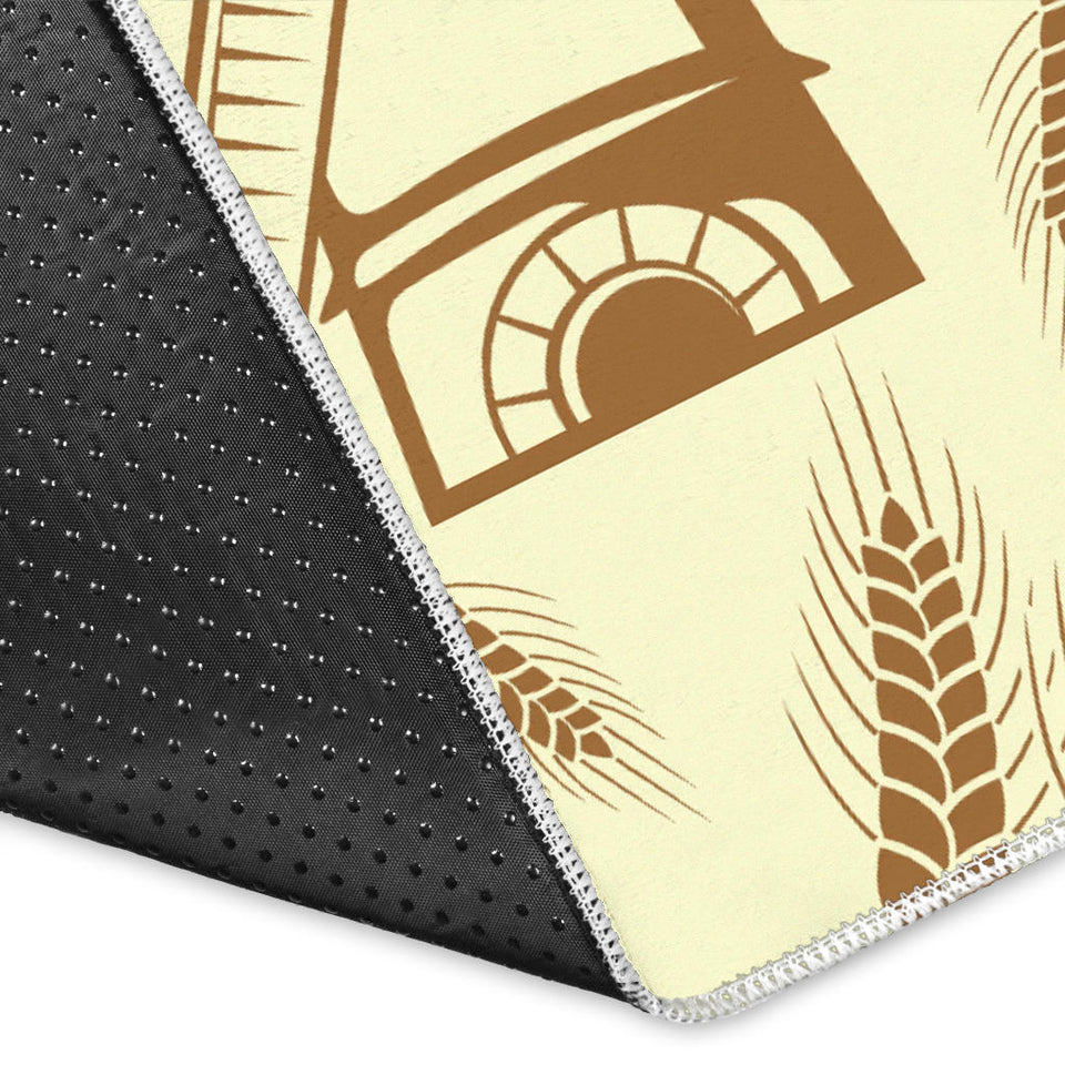 Windmill Wheat Pattern Area Rug
