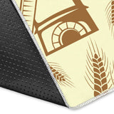 Windmill Wheat Pattern Area Rug
