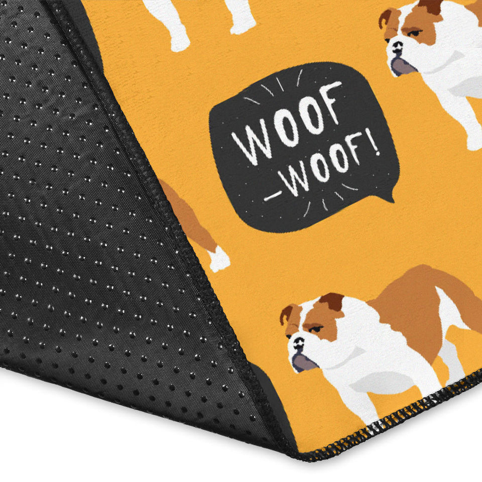 English Bulldog Pattern Print Design 04 Area Rug