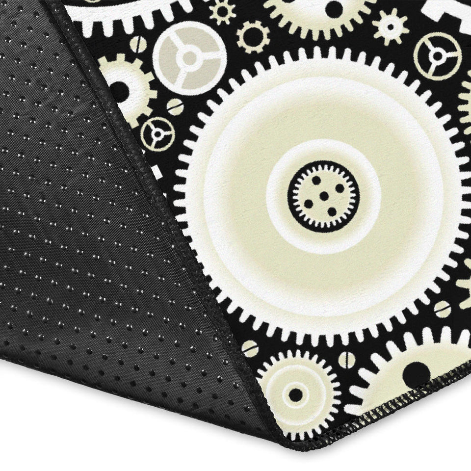 Gear Pattern Print Design 02 Area Rug