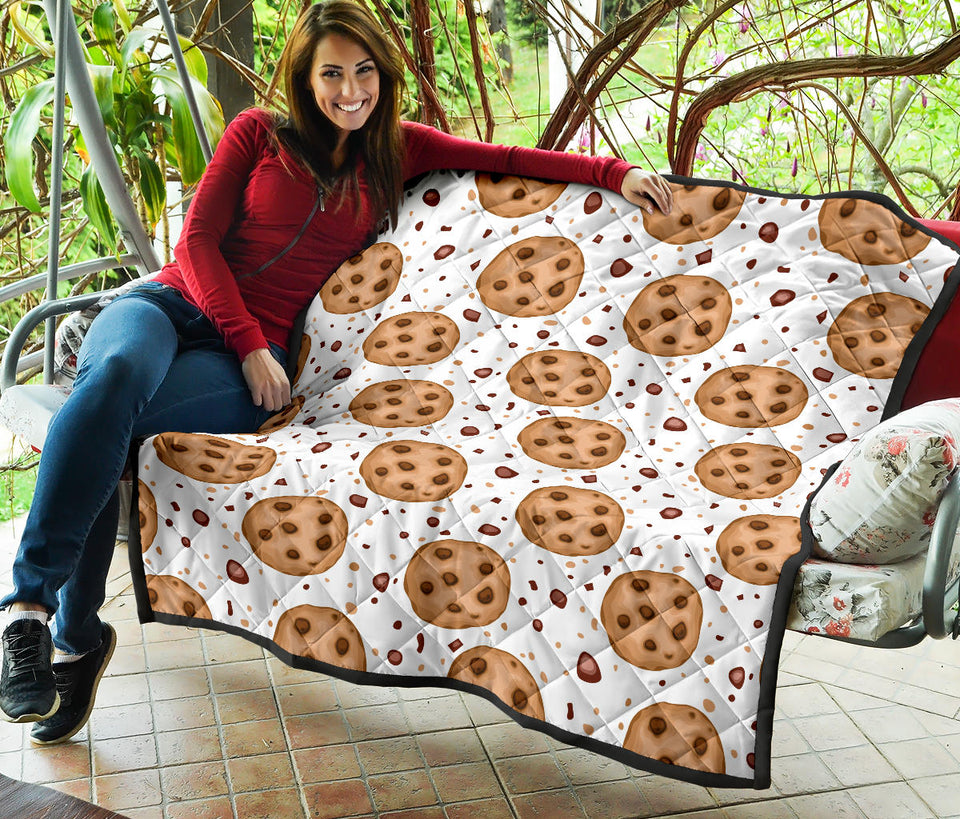 Chocolate Chip Cookie Pattern Premium Quilt