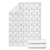 Bull Terrier Pattern Print Design 02 Premium Blanket