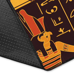 Egypt Hieroglyphics Pattern Print Design 05 Area Rug