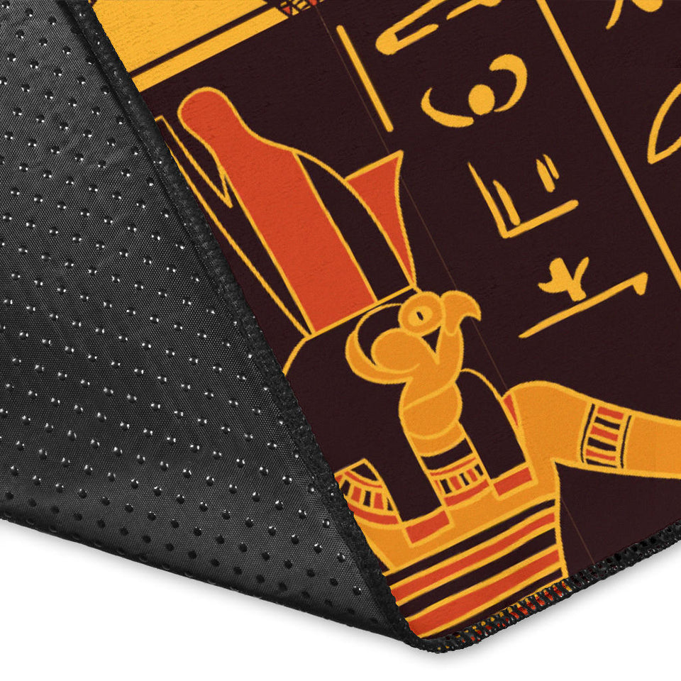 Egypt Hieroglyphics Pattern Print Design 05 Area Rug