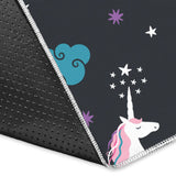 Unicorn Rainbows Moon Clound Star Pattern Area Rug