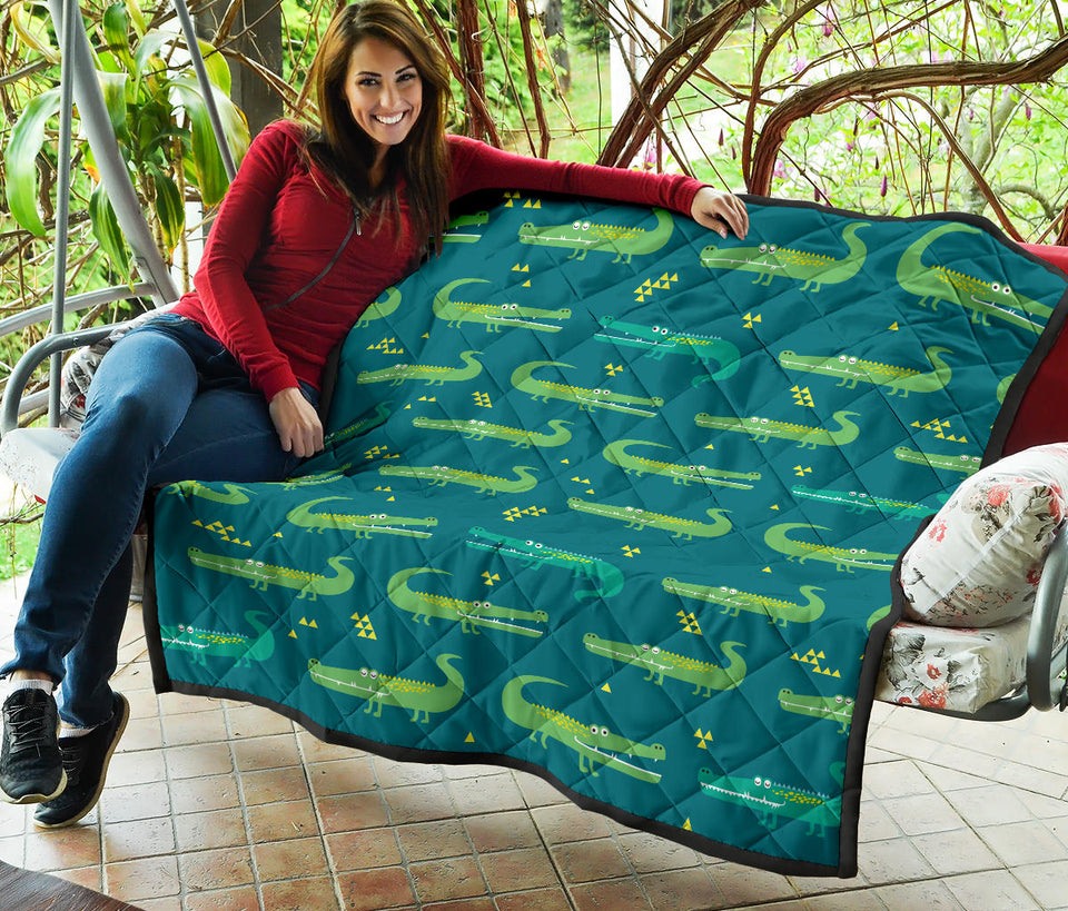 Crocodile Pattern Premium Quilt