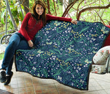 Butterfly Leaves Pattern Premium Quilt