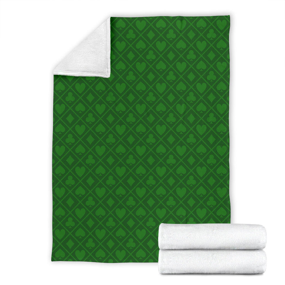 Casino Cards Suits Pattern Print Design 04 Premium Blanket