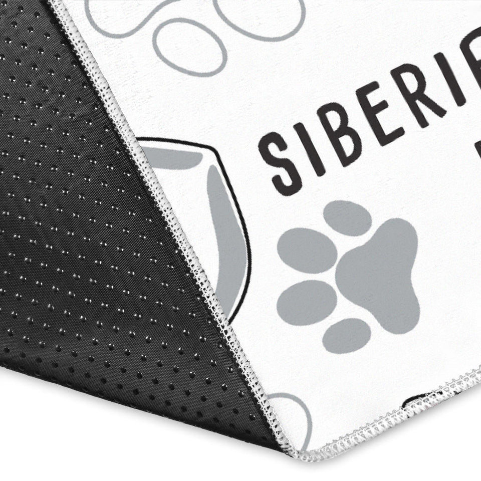 Siberian Husky Design Pattern Area Rug