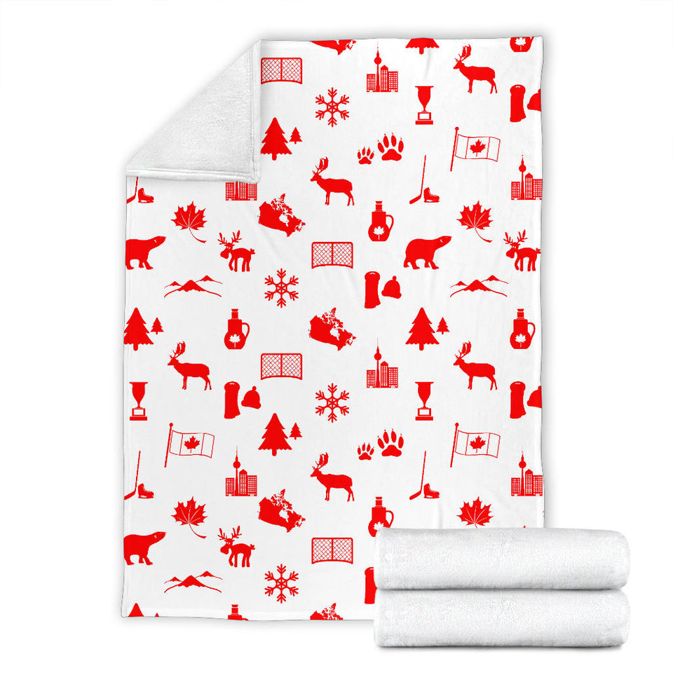 Canada Pattern Print Design 04 Premium Blanket
