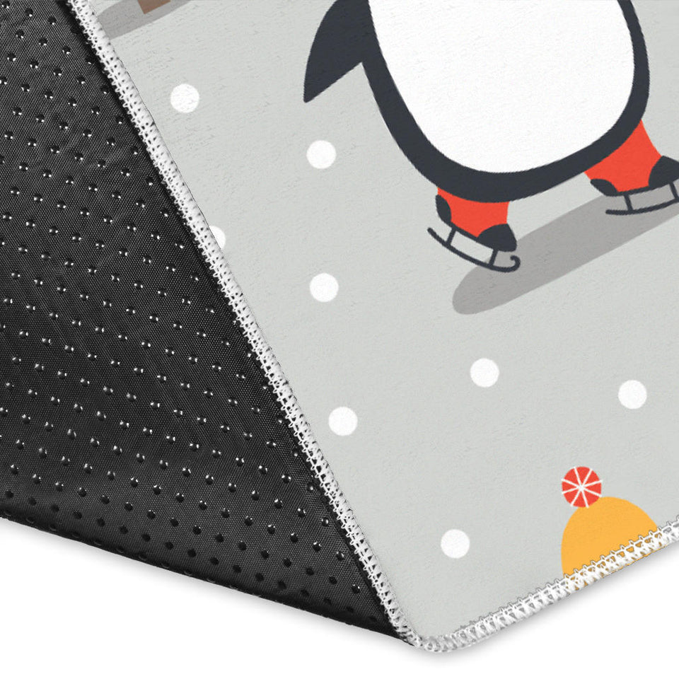 Cute Penguin Christmas Pattern Area Rug