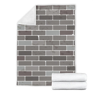 Brick Printed Pattern Print Design 05 Premium Blanket