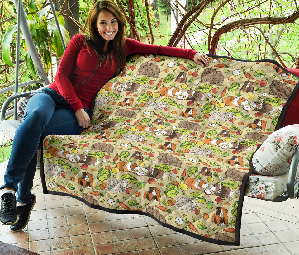 Guinea Pig Pattern Print Design 04 Premium Quilt