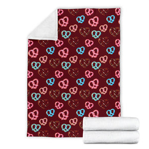 Pretzels Pattern Print Design 05 Premium Blanket