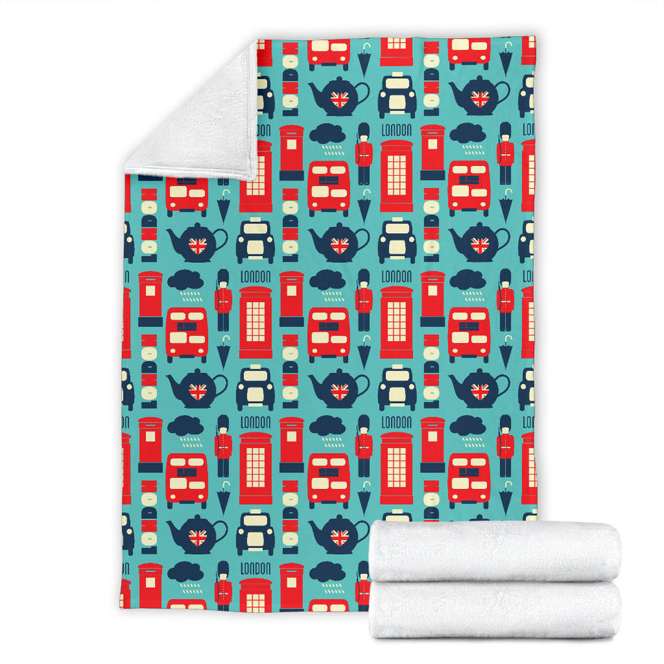 British Pattern Print Design 04 Premium Blanket