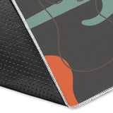 Electric Guitars Pattern Area Rug