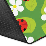 Ladybug Pattern Print Design 01 Area Rug