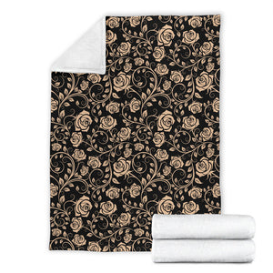 Rose Pattern Print Design 04 Premium Blanket