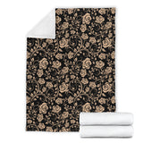 Rose Pattern Print Design 04 Premium Blanket