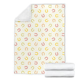 Horseshoes Pattern Print Design 02 Premium Blanket