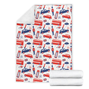 British Pattern Print Design 03 Premium Blanket