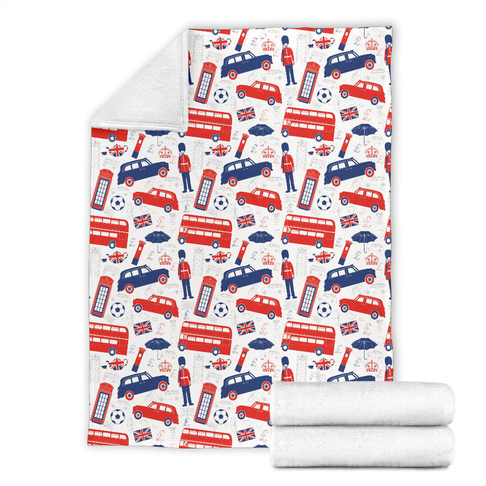 British Pattern Print Design 03 Premium Blanket