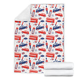 British Pattern Print Design 03 Premium Blanket