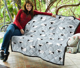Sheep Polka Dot Cloud Pattern Premium Quilt.