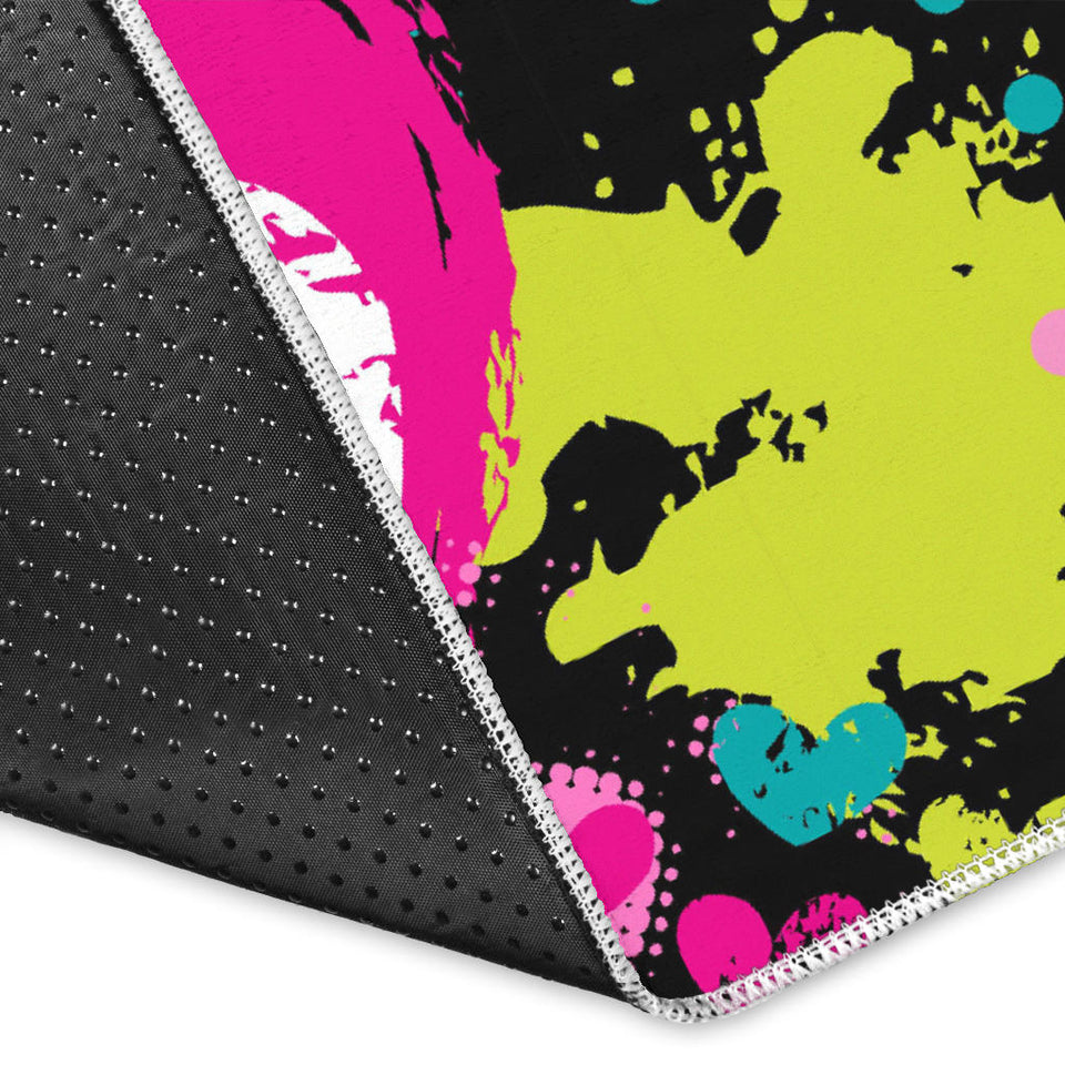 Heart Dot Wave Star Creative Design Pattern Area Rug