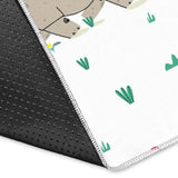 Cute Rhino Pattern Background Area Rug