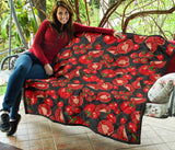 Tomato Black Background Premium Quilt