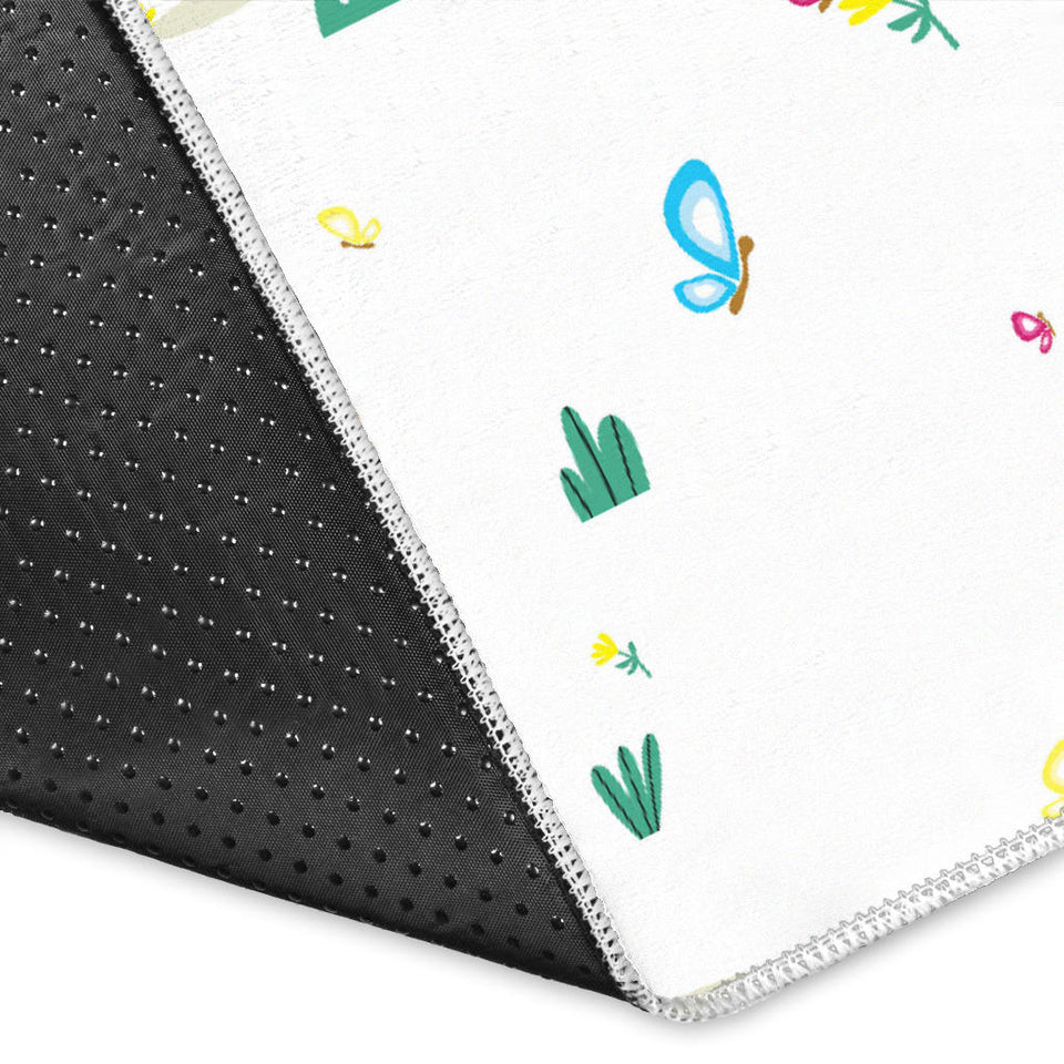 Cute Rhino Pattern Area Rug