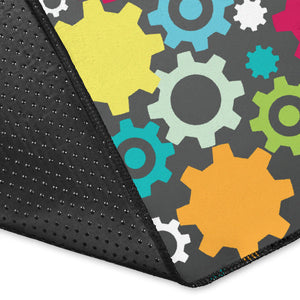 Gear Pattern Print Design 03 Area Rug