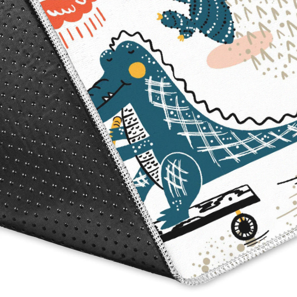 Cute Crocodile Pattern Area Rug