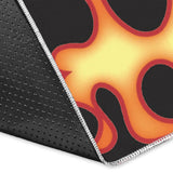 Fire Flame Dark Pattern Area Rug