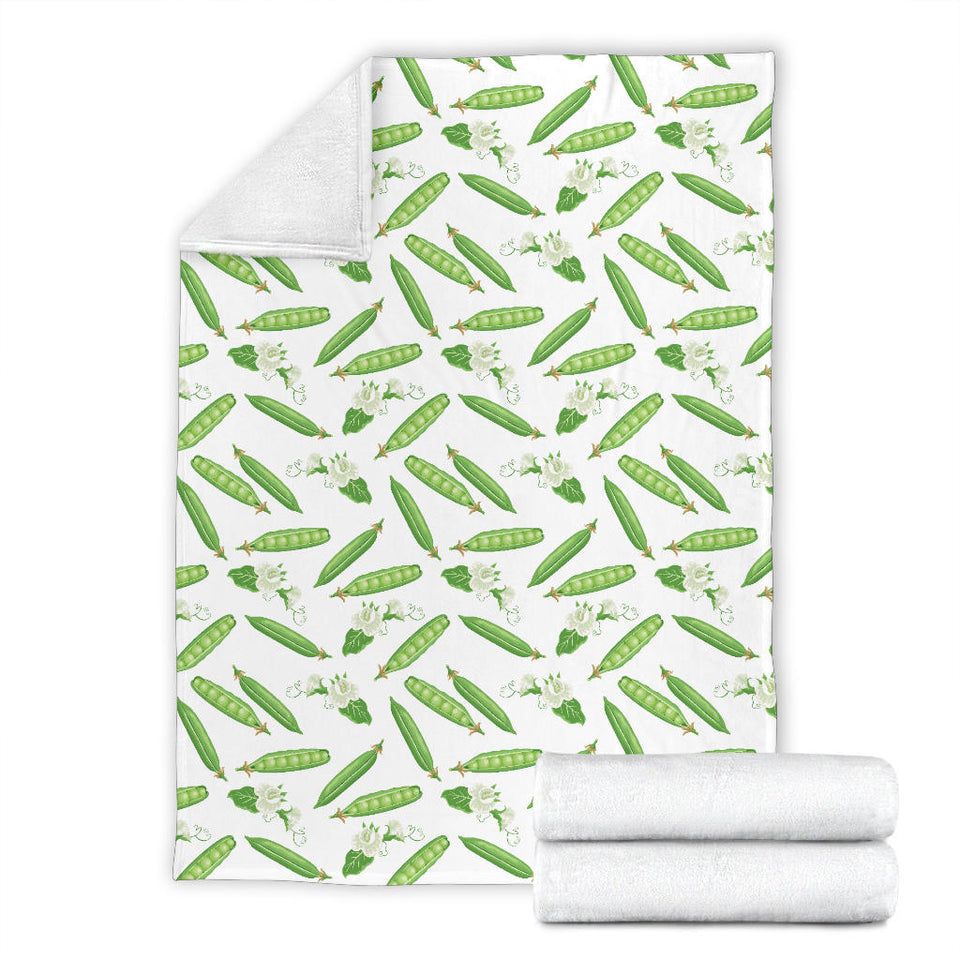Green Peas Pattern Print Design 04 Premium Blanket