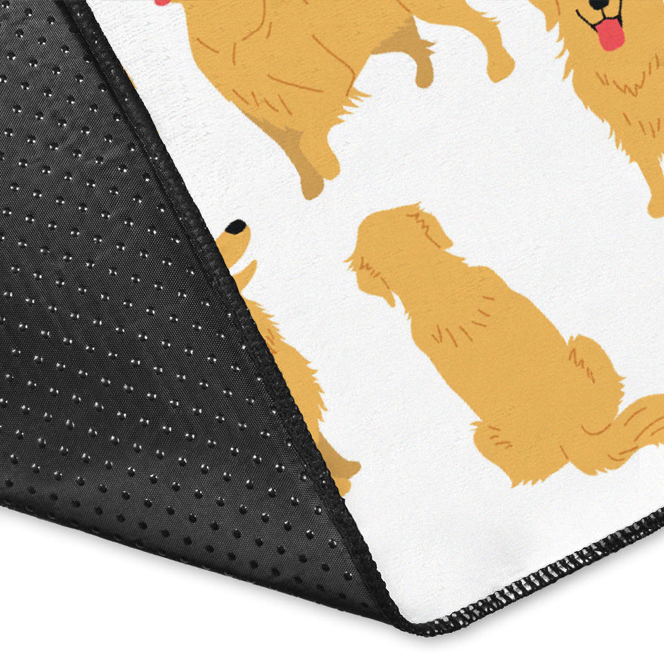 Golden Retriever Pattern Print Design 05 Area Rug