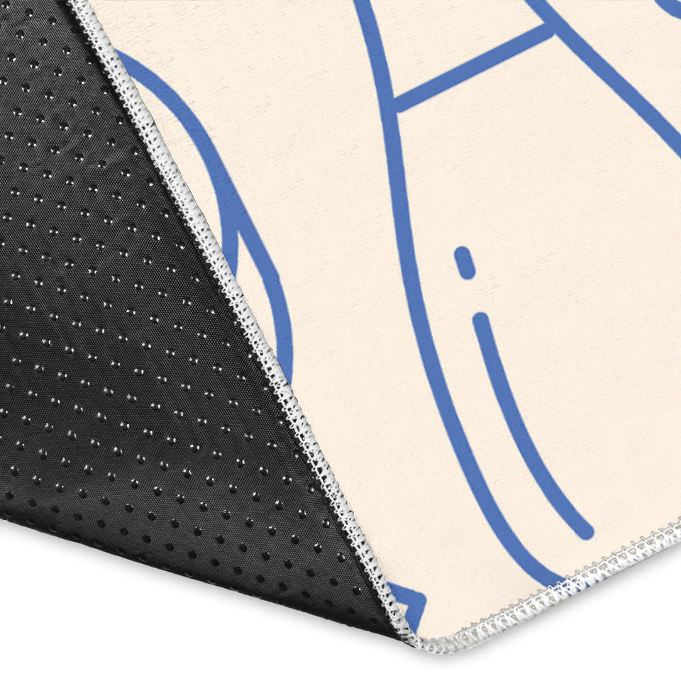 Cute Sushi Icon Pattern Area Rug